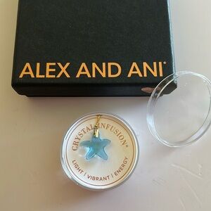 Alex and Ani Starfish, Powder Blue 14kt GP Swarovski Crystal CHARM / BRAND NEW